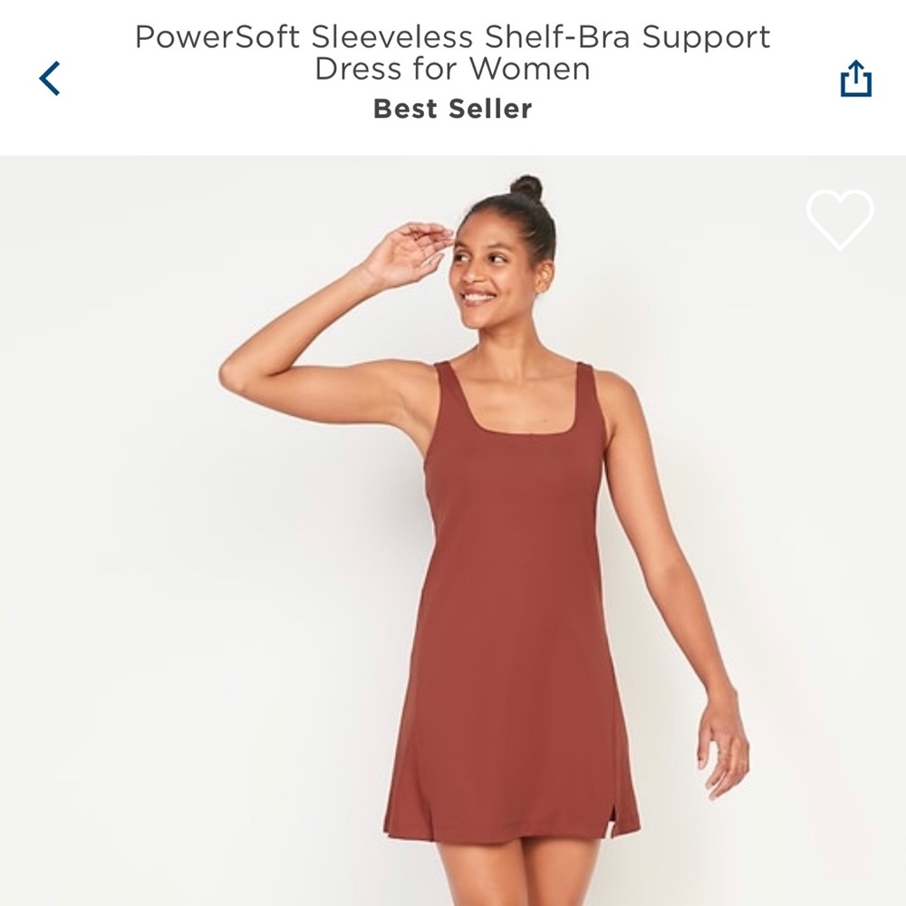 Old Navy Powersoft Athletic Activewear Dress Bodysuit Medium Cherry Birch Red